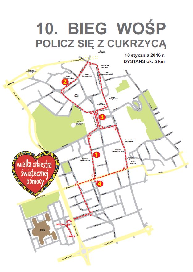 trasa BIEG pOLICZ SIĘ Z CUKRZYCĄ EDEN